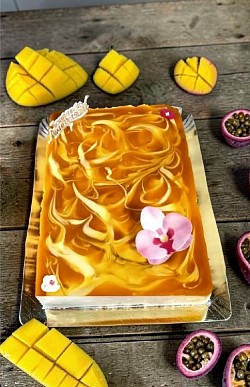 Bavarois mangue / fruits de la passion