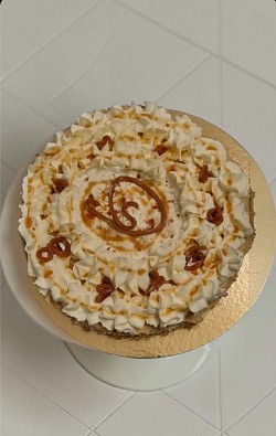 Bavarois noix pécan, caramel beurre salé